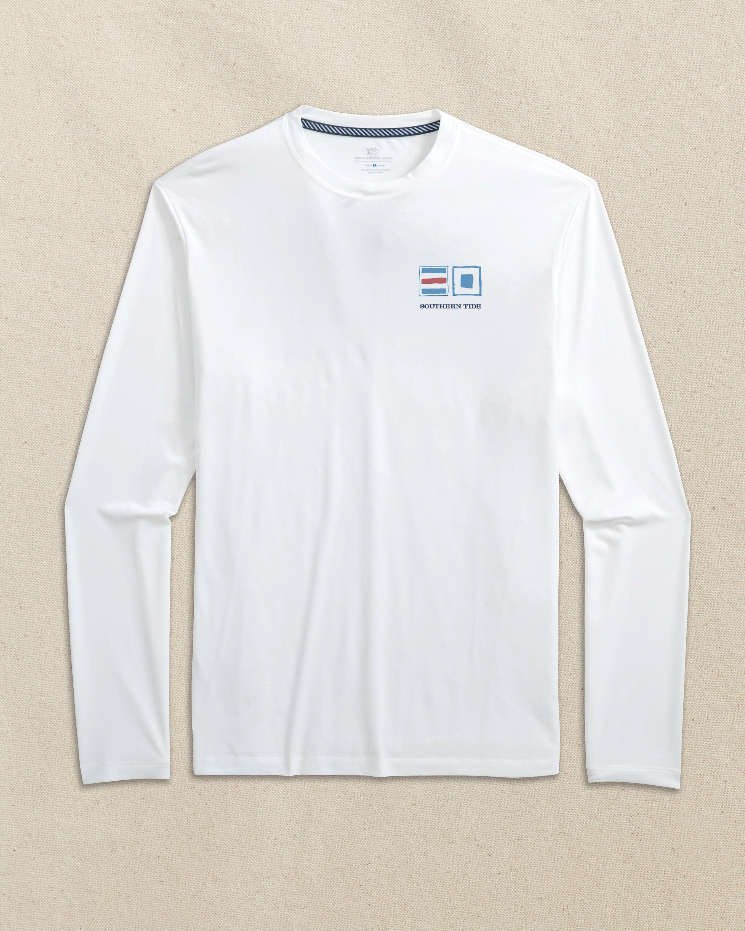 Skipjack Fill Nautical Flag Long Sleeve Performance T-Shirt