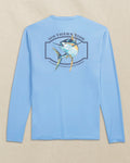 The back view of the Southern Tide Yellowfin Frame Long Sleeve Performance T-Shirt by Southern Tide - Ocean Channel